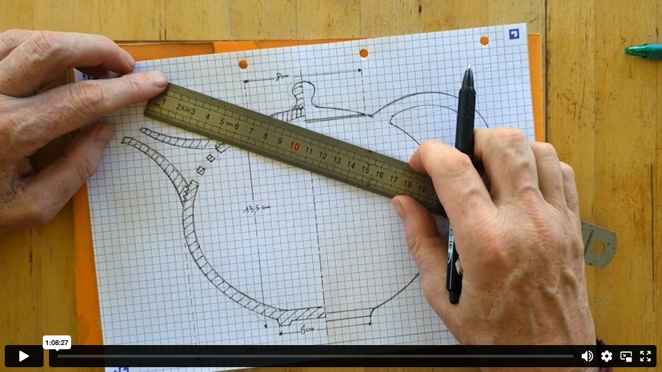 What is a technical drawing for ceramics